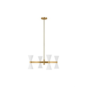 Generation Lighting-Albertine-8 Light Extra Large Linear Chandelier In Mid-Century Modern Style-13.13 Inch Tall and 48 Inch Wide - 1226971