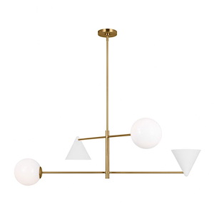 Cosmo-4 Light Extra Large Chandelier In Mid-Century Modern Style-16.13 Inch Tall and 48 Inch Wide - 1226973