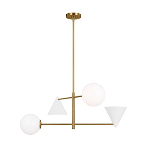 Generation Lighting-Cosmo-4 Light Large Chandelier In Mid-Century Modern Style-16.13 Inch Tall and 36 Inch Wide - 1226828