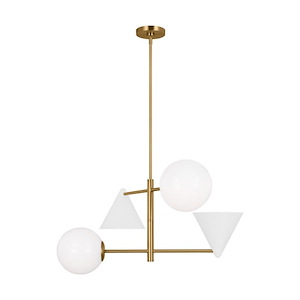 Generation Lighting-Cosmo-4 Light Medium Chandelier In Mid-Century Modern Style-16.13 Inch Tall and 28 Inch Wide - 1226829
