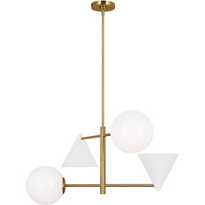 Generation Lighting-Cosmo-4 Light Medium Chandelier In Mid-Century Modern Style-16.13 Inch Tall and 28 Inch Wide