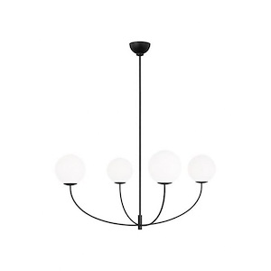 Galassia - 4 Light Extra Large Chandelier In Modern Style-20 Inches Tall and 40 Inches Wide