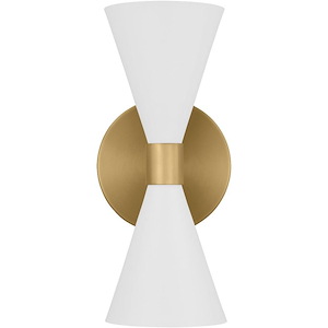 Generation Lighting-Albertine-2 Light Large Wall Sconce In Mid-Century Modern Style-13.13 Inch Tall and 5 Inch Wide