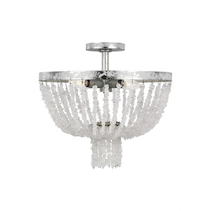 Generation Lighting-Leon-4 Light Flush Mount in Glam Style-16 Inch Wide by 7.5 Inch Tall
