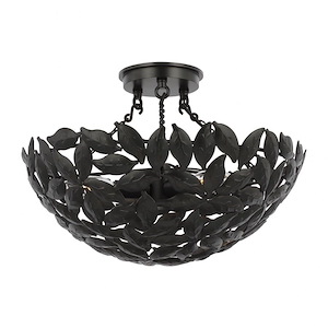 Kelan - 3 Light Semi Flush Mount-10.13 Inches Tall and 16 Inches Wide