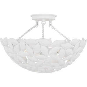 Generation Lighting-Kelan-3 Light Semi-Flush Mount In Traditional Style-10.13 Inch Tall and 16 Inch Wide