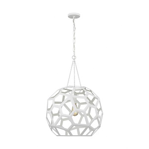 Generation Lighting-AH Alexa Hampton Collection-Feccetta-One Light Large Pendant in Modern Style-20.5 Inch Wide by 29.5 Inch Tall