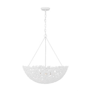 Generation Lighting-Kelan-6 Light Large Pendant In Traditional Style-32.88 Inch Tall and 23.75 Inch Wide