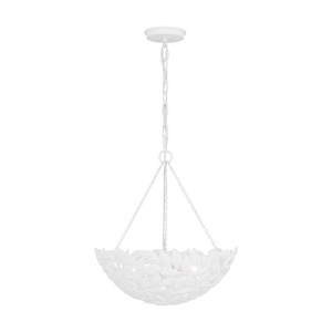 Generation Lighting-Kelan-3 Light Small Pendant In Traditional Style-16.88 Inch Tall and 16 Inch Wide