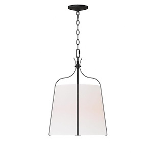 Generation Lighting-Leander-1 Light Small Hanging Shade Pendant In Transitional Style-19.63 Inch Tall and 14.25 Inch Wide