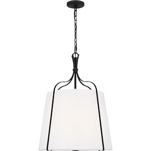 Generation Lighting-Leander-3 Light Medium Hanging Shade Pendant In Transitional Style-24.75 Inch Tall and 18.25 Inch Wide