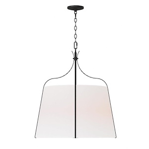 Generation Lighting-Leander-4 Light Large Hanging Shade Pendant In Transitional Style-27 Inch Tall and 24.25 Inch Wide