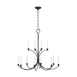 Generation Lighting-Westerly by Chapman & Myers-Twelve Light 2-Tier Chandelier-42 Inch Wide by 40 Inch Tall - 993566