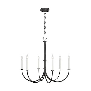 Generation Lighting-Champlain By Chapman &amp; Myers-6 Light Medium Chandelier In French Country Style-31 Inch Wide By 27.25 Inch Tall