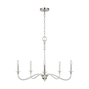 Generation Lighting-Hanover-5 Light Medium Chandelier in Mid-Century Rustic Style-31.88 Inch Wide by 24 Inch Tall - 936891