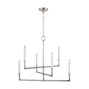 Generation Lighting-Bayview by Chapman & Myers-6 Light Medium Chandelier in Uptown Chic Style-32 Inch Wide by 26 Inch Tall - 936818