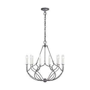 Generation Lighting-Richmond-12 Light Small Chandelier In Transitional Style-26 Inch Tall And 24.75 Inch Wide