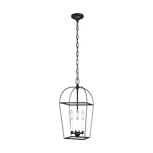 Generation Lighting-Stonington-3 Light Mini Pendant in Transitional Style-10 Inch Wide by 15.63 Inch Tall