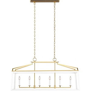 Generation Lighting-Carlow-6 Light Linear Lantern-23.5 Inch Tall and 48.13 Inch Wide