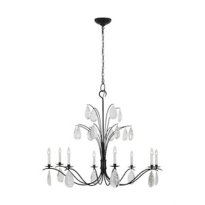 Generation Lighting-Shannon-8 Light Extra Large Chandelier In Traditional Style-38.38 Inch Tall and 44.5 Inch Wide