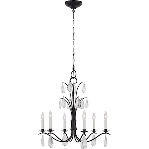 Generation Lighting-Shannon-6 Light Medium Chandelier In Traditional Style-27 Inch Tall and 26 Inch Wide