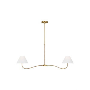 Laguna - 2 Light Large Linear Chandelier-22 Inches Tall and 10.5 Inches Wide