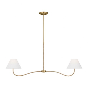 Laguna - 2 Light Large Linear Chandelier-22 Inches Tall and 10.5 Inches Wide - 1316037