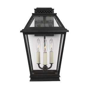 Generation Lighting-Falmouth By Chapman And Myers-3 Light Medium Outdoor Wall Lantern In Traditional Style-10 Inch Wide By 16 Inch Tall - 1226841