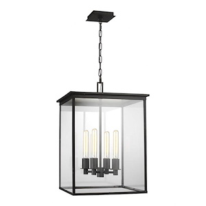 Generation Lighting-Freeport By Chapman &amp; Myers-4 Light Medium Outdoor Pendant In Moden Style-16.5 Inch Wide By 23.63 Inch Tall