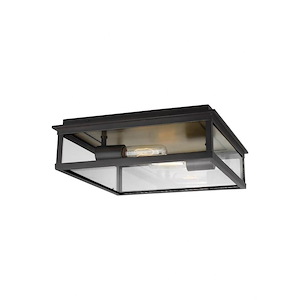Generation Lighting-Freeport By Chapman &amp; Myers-2 Light Large Outdoor Flush Mount In Moden Style-14.5 Inch Wide By 4.38 Inch Tall