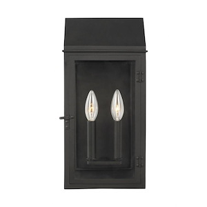 Generation Lighting-Hingham By Chapman &amp; Myers-2 Light Medium Outdoor Wall Lantern In Contemporary Style-8 Inch Wide By 16 Inch Tall