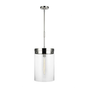 Generation Lighting-Garrett from Chapman &amp; Myers-One Light Pendant-12.38 Inch Wide by 29.5 Inch Tall