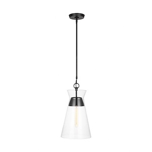 Atlantic - 1 Light Narrow Pendant In Modern Style-18.13 Inches Tall and 10.63 Inches Wide