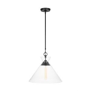 Atlantic - 1 Light Wide Pendant In Modern Style-17.63 Inches Tall and 18 Inches Wide - 1316033