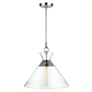 Generation Lighting-Atlantic from Chapman &amp; Myers-One Light Pendant-18 Inch Wide by 17.63 Inch Tall