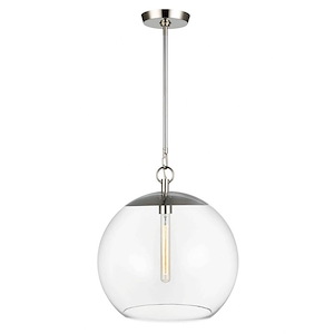 Generation Lighting-Atlantic from Chapman &amp; Myers-One Light Pendant-16 Inch Wide by 19.25 Inch Tall