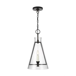 Generation Lighting-Keystone By Chapman &amp; Myers-One Light Pendant-11 Inch Wide By 20.75 Inch Tall