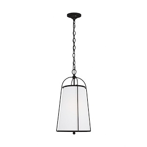 Generation Lighting-Stonington-1 Light Small Hanging Shade Chandelier in Uptown Chic Style-12.88 Inch Wide by 24.25 Inch Tall