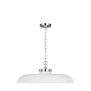 Generation Lighting-Wellfleet-1 Light Large Pendant in Industrial Style-26 Inch Wide by 10 Inch Tall - 937108