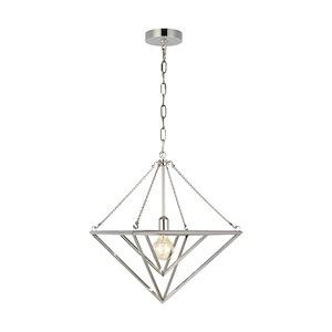 Generation Lighting-Carat by Chapman & Myers-1 Light Small Pendant in Modern Style-16 Inch Wide by 22.5 Inch Tall - 936833