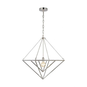Generation Lighting-Carat by Chapman & Myers-1 Light Medium Pendant in Modern Style-20 Inch Wide by 26.63 Inch Tall - 936832