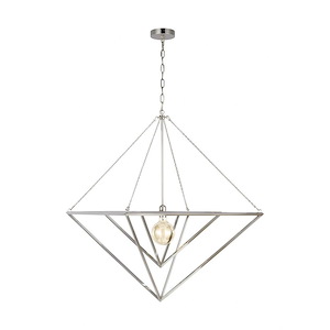 Generation Lighting-Carat by Chapman &amp; Myers-1 Light Large Pendant in Modern Style-30.13 Inch Wide by 38.75 Inch Tall
