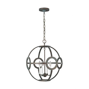 Generation Lighting-Green Park-4 Light Medium Pendant In Rustic Modern Style-21.38 Inch Wide By 27.88 Inch Tall - 1226934