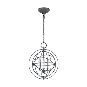 Generation Lighting-Bayberry-3 Light Small Pendant In Traditional Style-16 Inch Wide By 19.63 Inch Tall