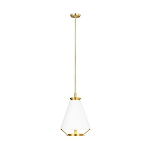 Generation Lighting-Ultra Light-10W 1 Led Tall Pendant In Contemporary And Modern Style-46 Inch Tall And 15.38 Inch Wide