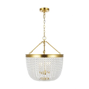 Generation Lighting-Summerhill-4 Light Large Line Voltage Pendant-28.75 Inch Tall And 25 Inch Wide - 1099244