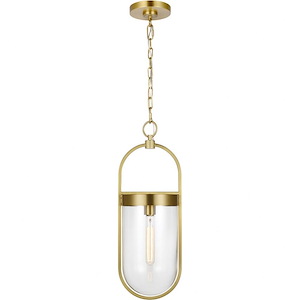 Generation Lighting-Blaine-1 Light Small Line Voltage Pendant-22.75 Inch Tall and 8 Inch Wide