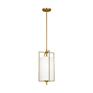 Generation Lighting-Perno-1 Light Small Hanging Shade Pendant In Transitional Style-21.25 Inch Tall and 9.5 Inch Wide - 1226985