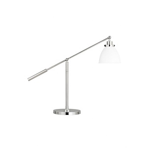 Generation Lighting-Wellfleet-9W 1 LED Dome Desk Lamp In Contemporary and Modern Style- 23.38 Inch Tall and 30.38 Inch Wide