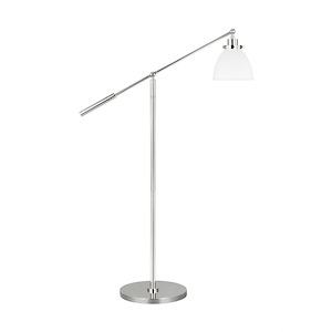 Generation Lighting-Wellfleet-9W 1 LED Dome Floor Lamp In Contemporary and Modern Style-46 Inch Tall and 30.75 Inch Wide - 1090862